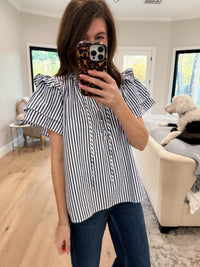 Coastal Charm Top in Navy