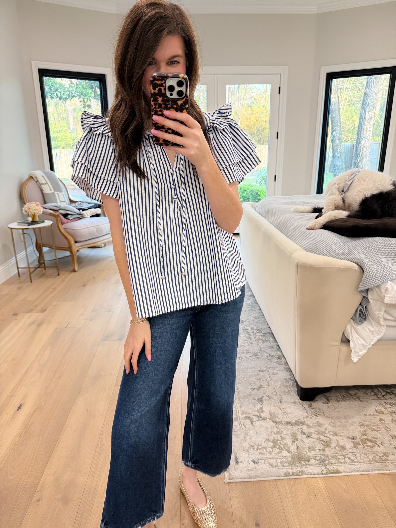 Coastal Charm Top in Navy