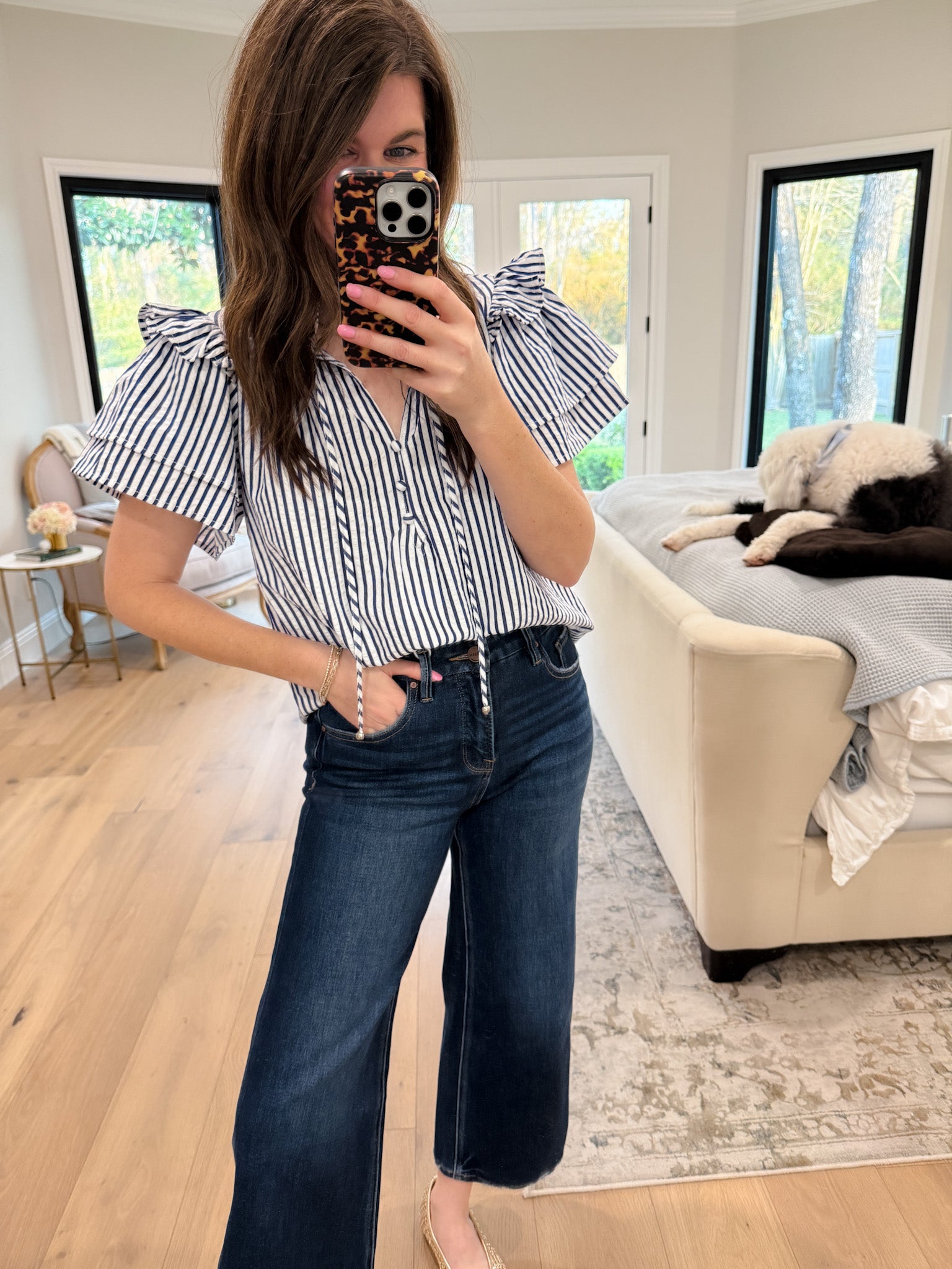 Coastal Charm Top in Navy