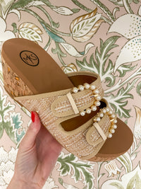 Brianna Raffia Wedges