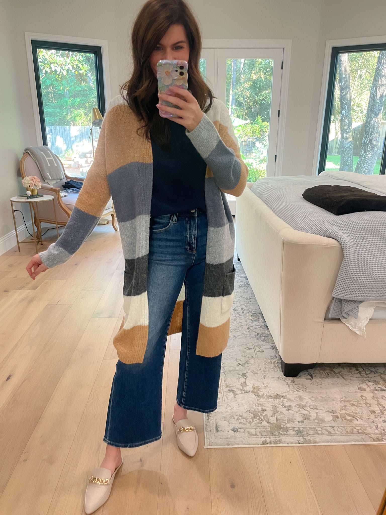 Cozy Vibes Color Block Cardigan