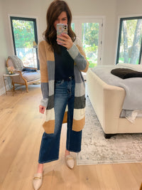 Cozy Vibes Color Block Cardigan