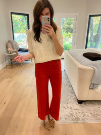 Camden Cuffed Jeans in Rust