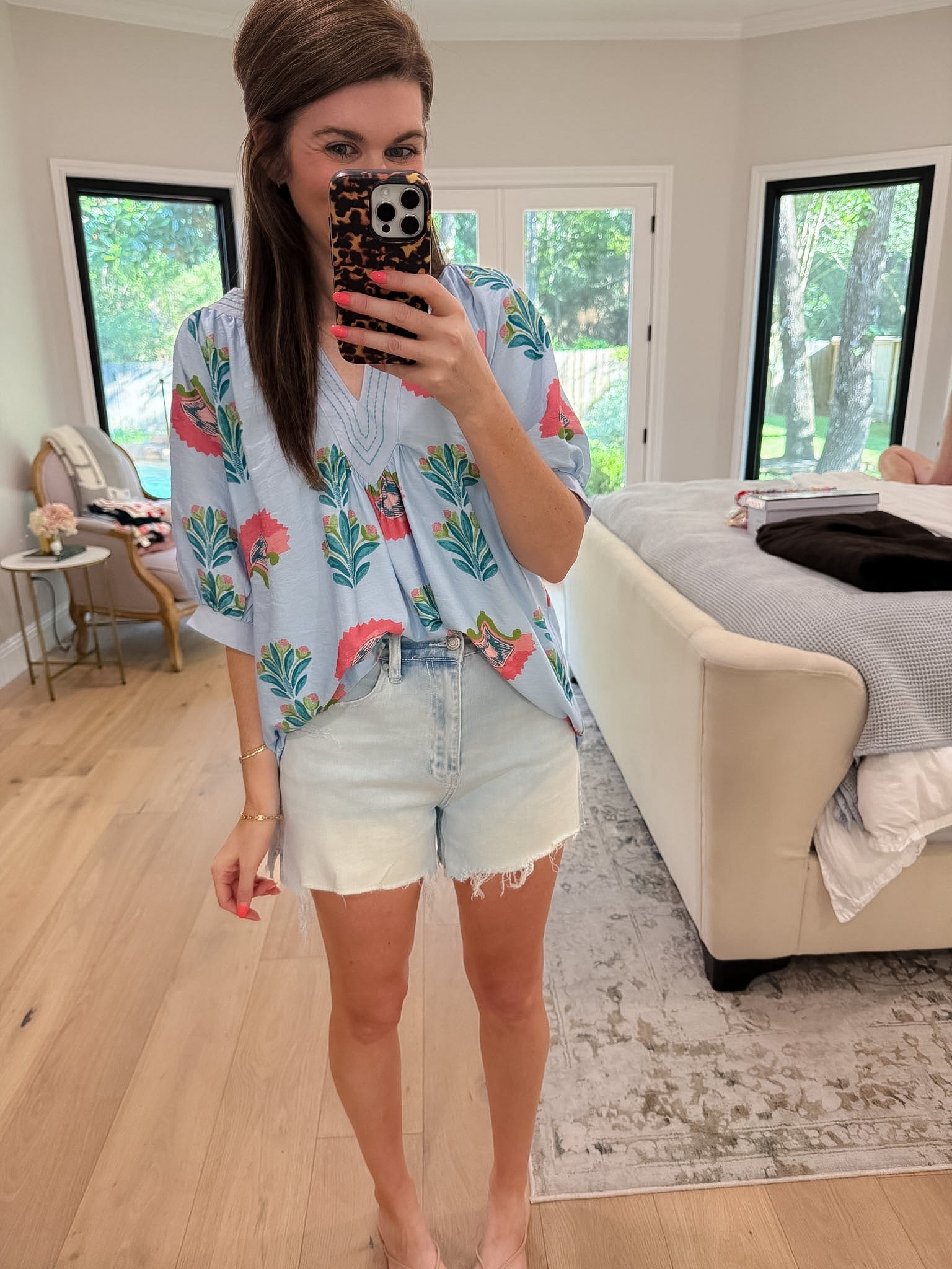 Palm House Printed Top
