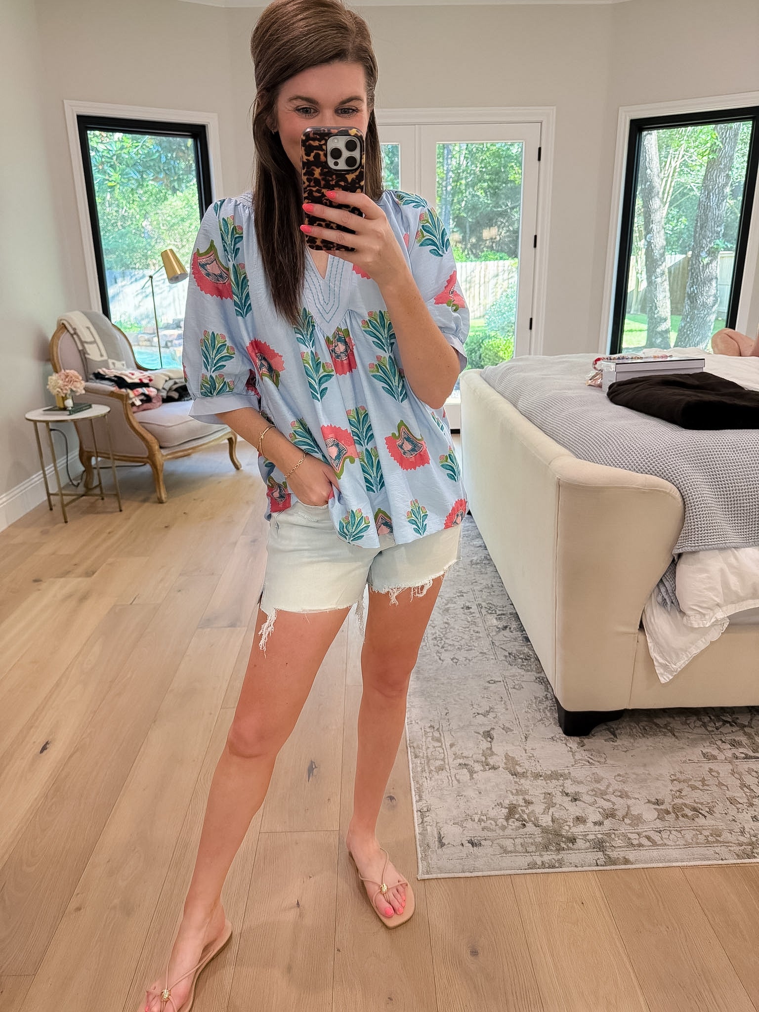 Palm House Printed Top