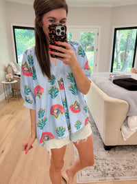 Palm House Printed Top