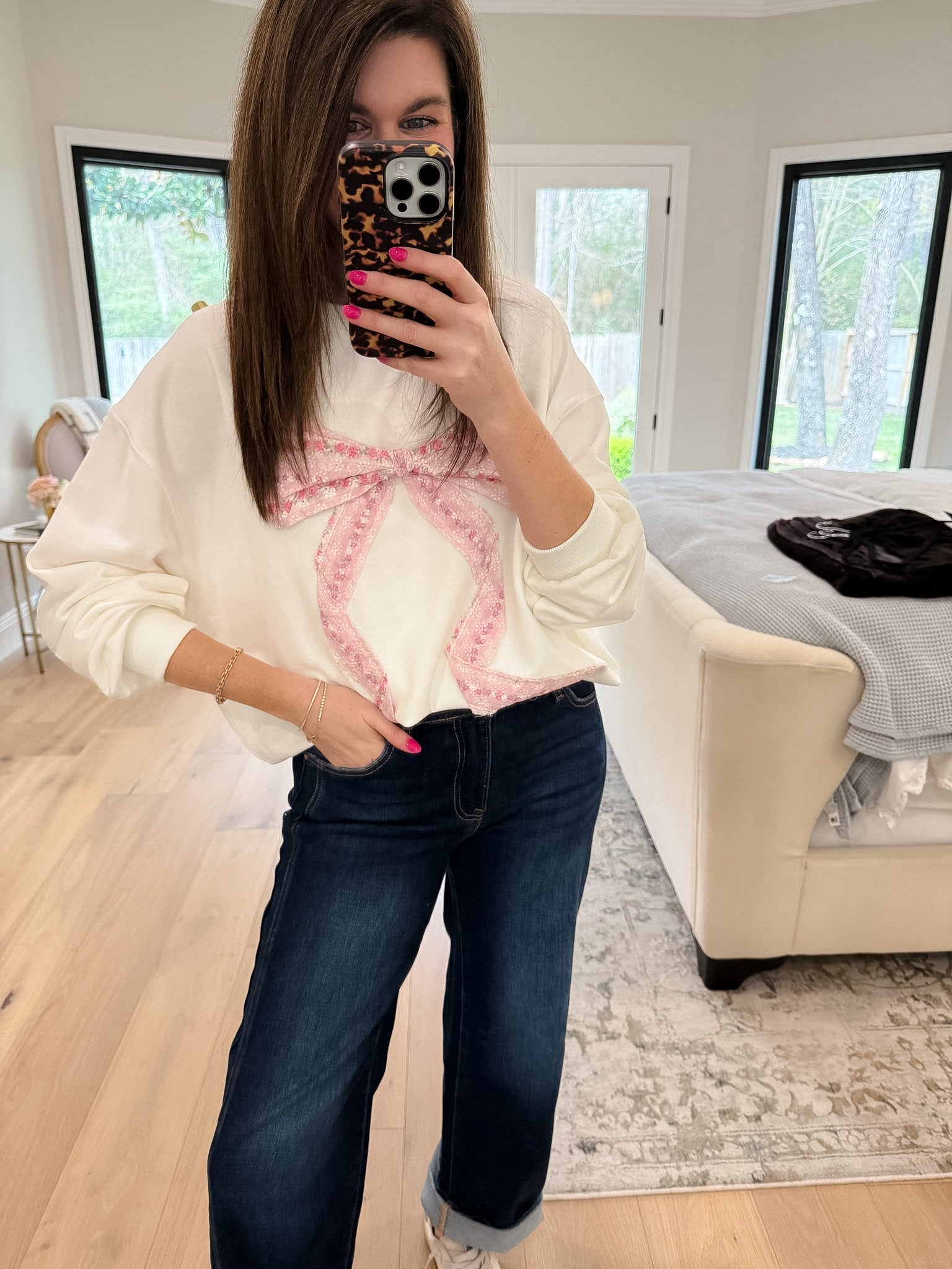 Sweet Statement Sweatshirt in White