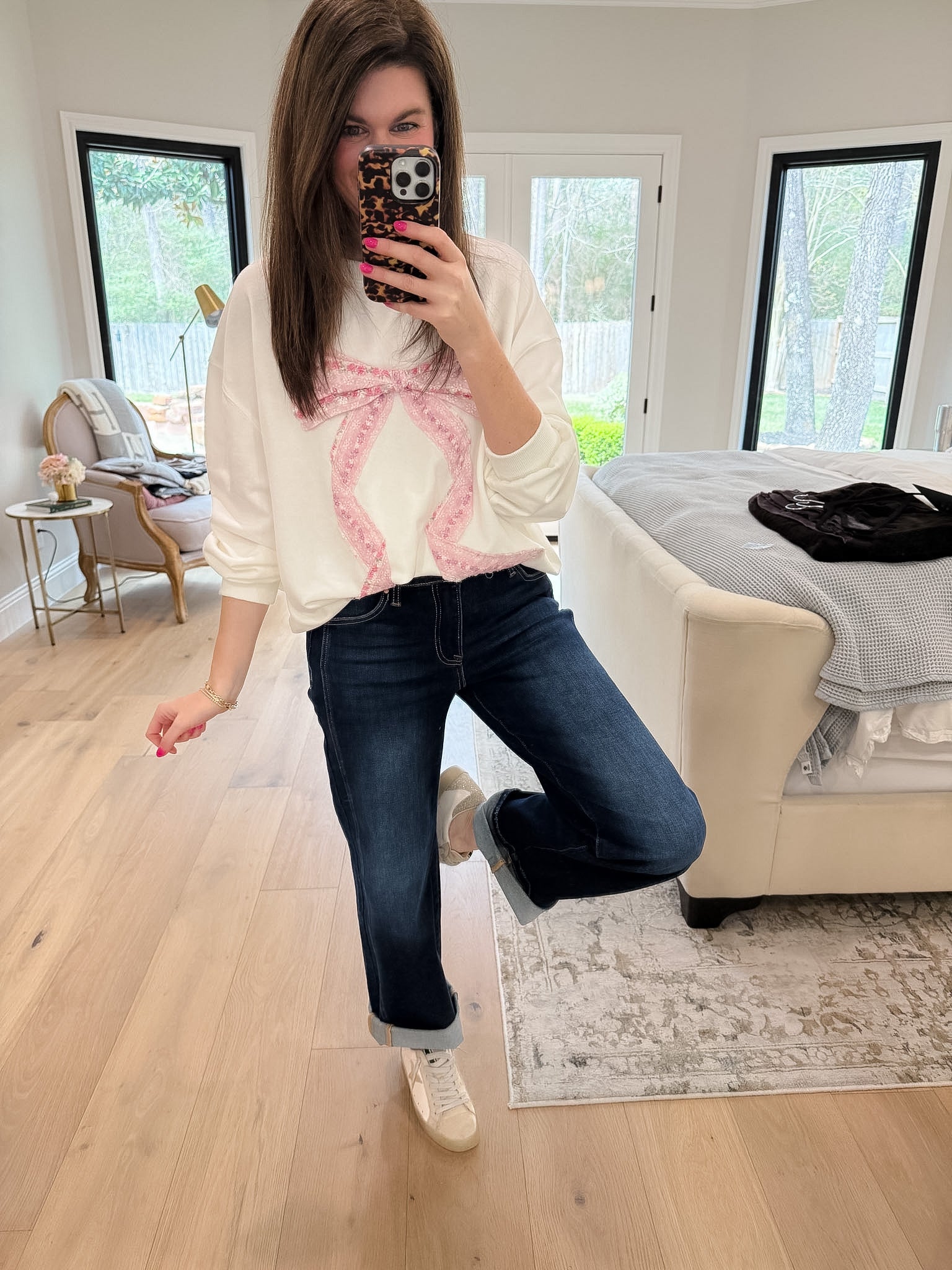 Sweet Statement Sweatshirt in White