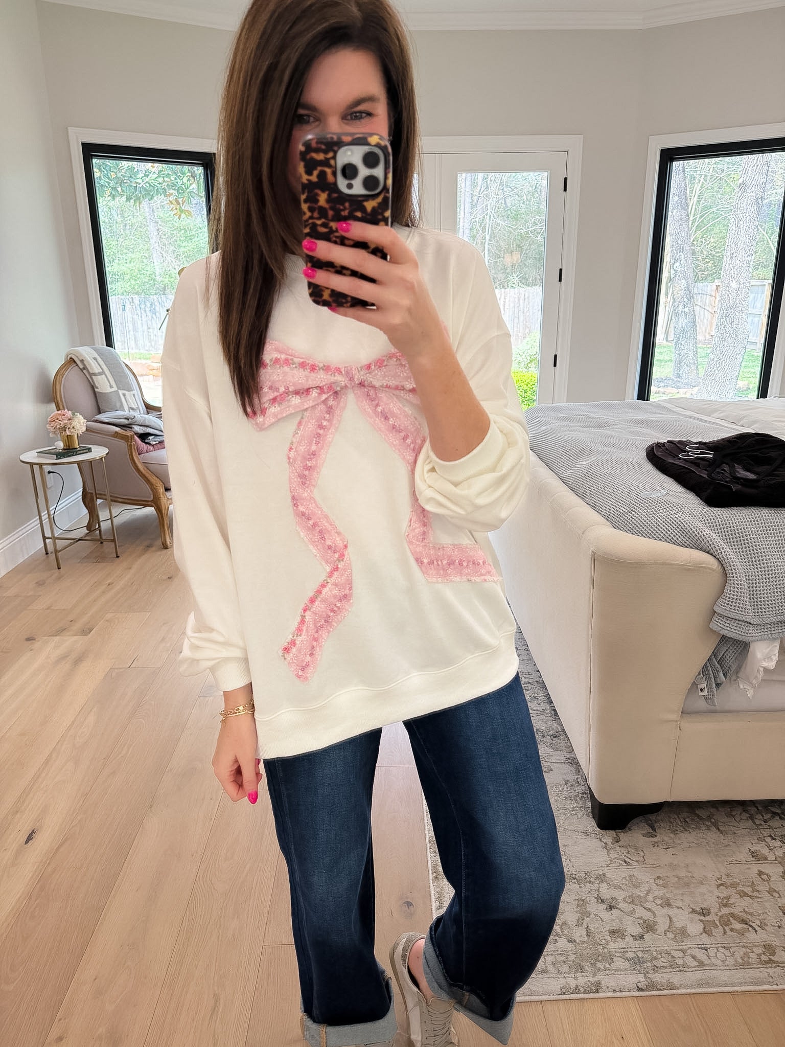 Sweet Statement Sweatshirt in White