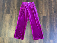 Holiday Magic Velvet Trousers in Magenta