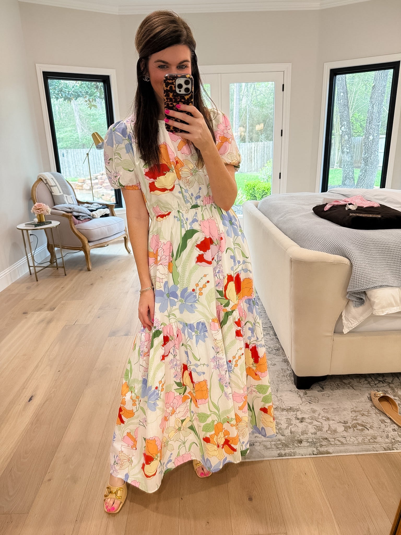 Sugarlips Becca Tiered Maxi Dress in Juliet Floral Garden