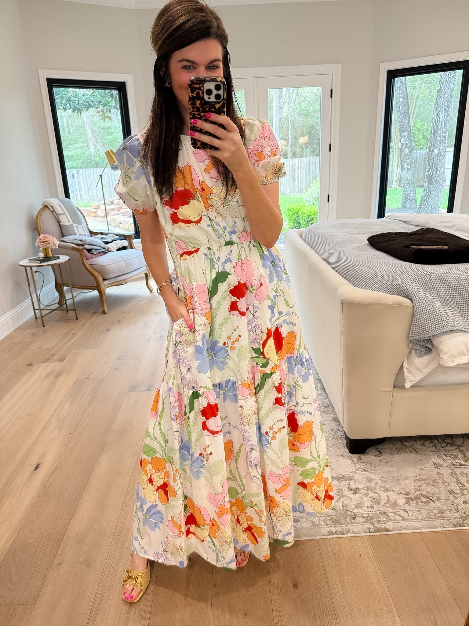 Sugarlips Becca Tiered Maxi Dress in Juliet Floral Garden
