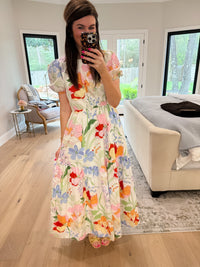 Sugarlips Becca Tiered Maxi Dress in Juliet Floral Garden