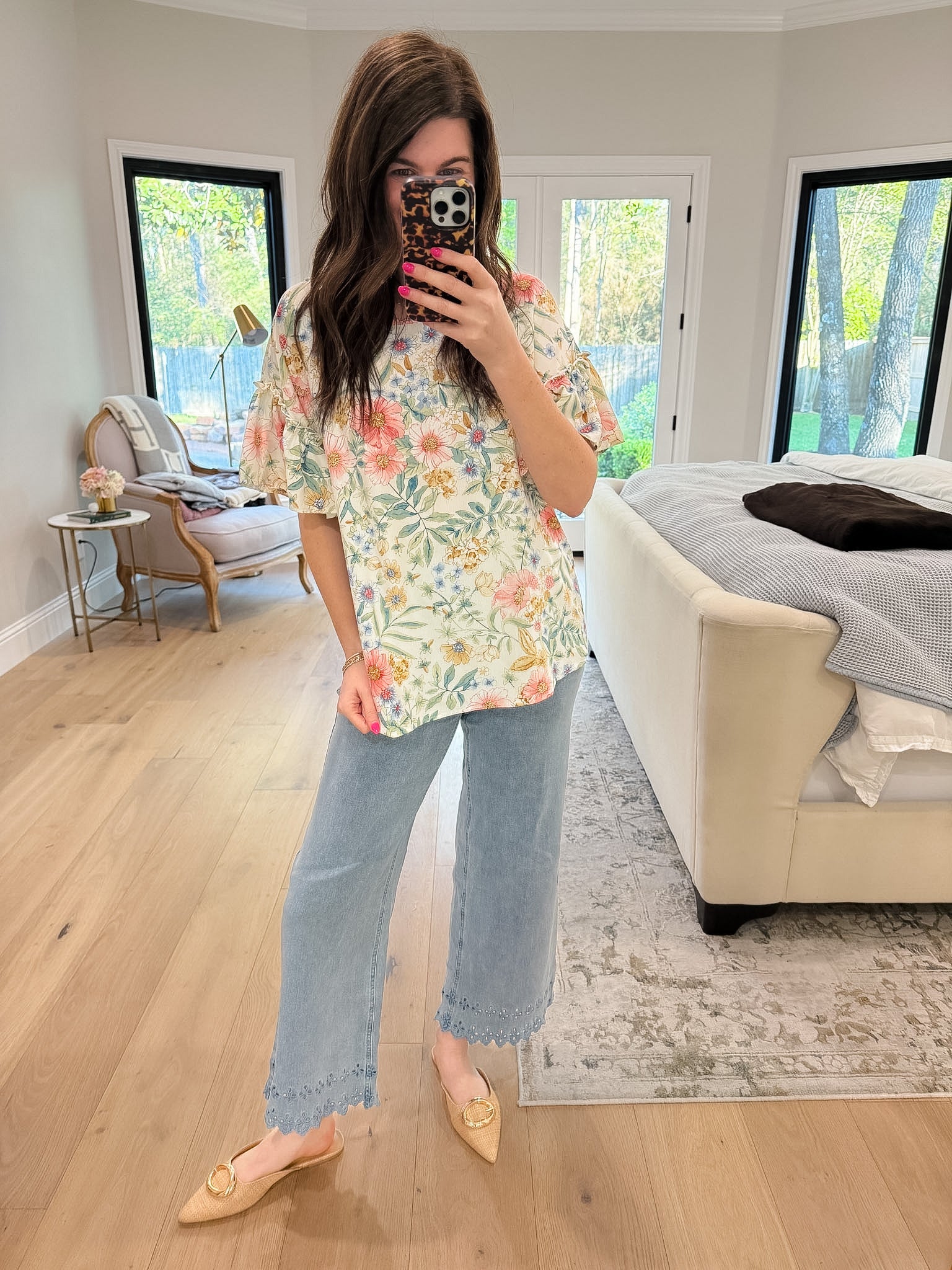 Fresh Bloom Ruffle Sleeve Top