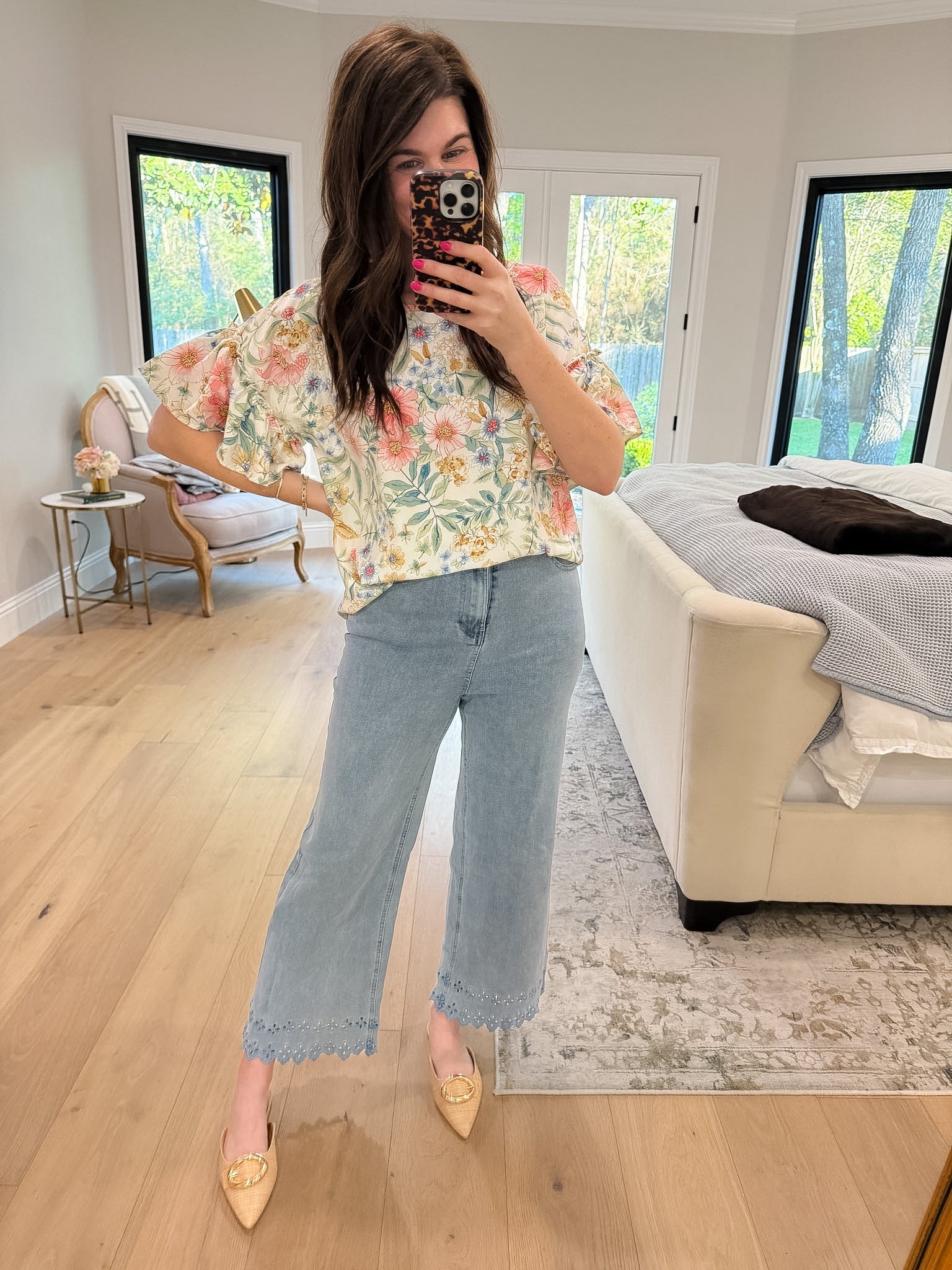 Fresh Bloom Ruffle Sleeve Top