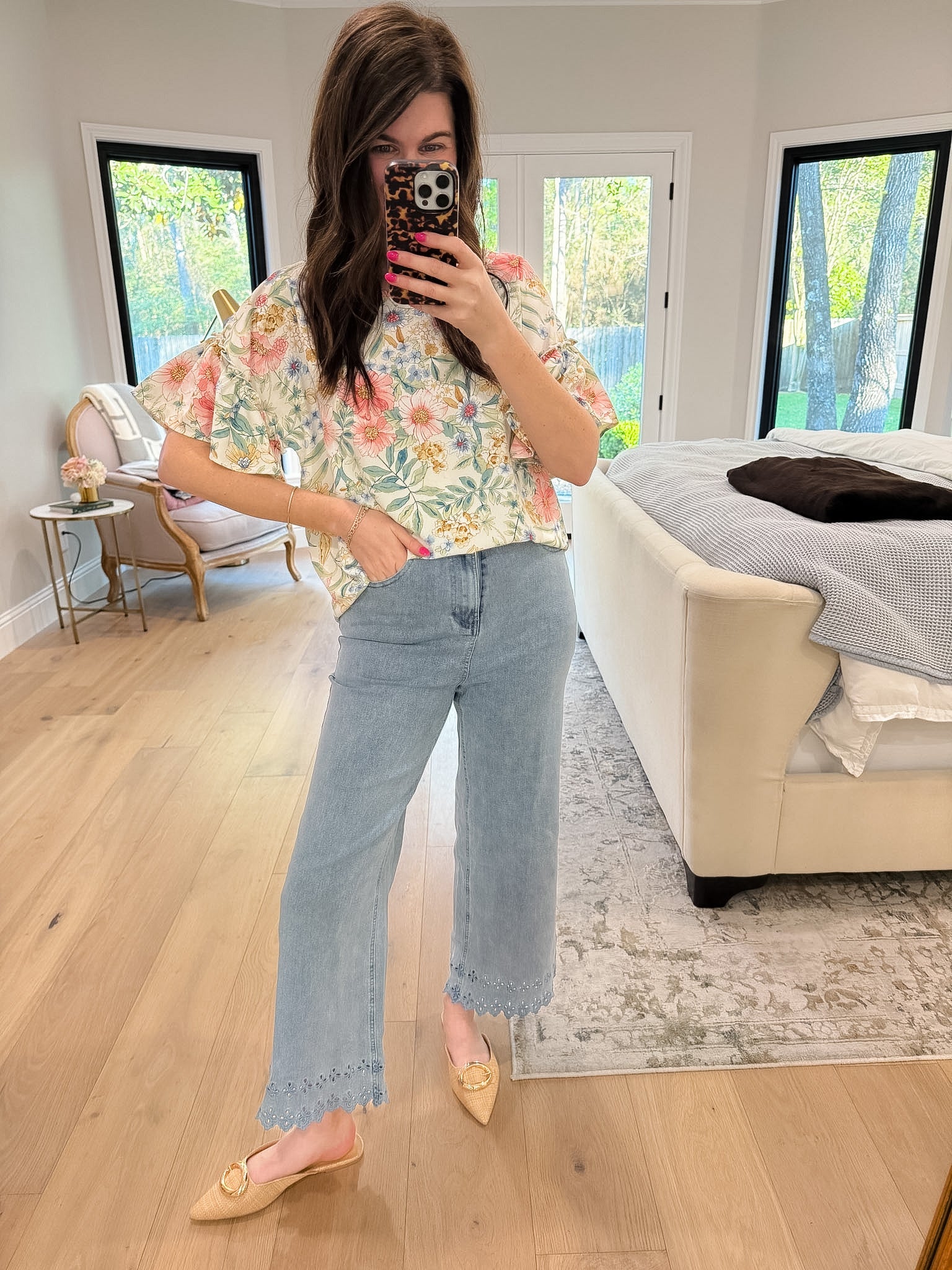 Fresh Bloom Ruffle Sleeve Top