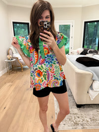 Be So Bold Floral Top in Cream