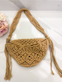 Coastal Drift Macrame Crossbody Bag *Final Sale*
