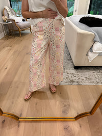 Patchwork Petals Wide Leg Jeans