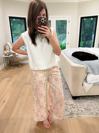 Patchwork Petals Wide Leg Jeans