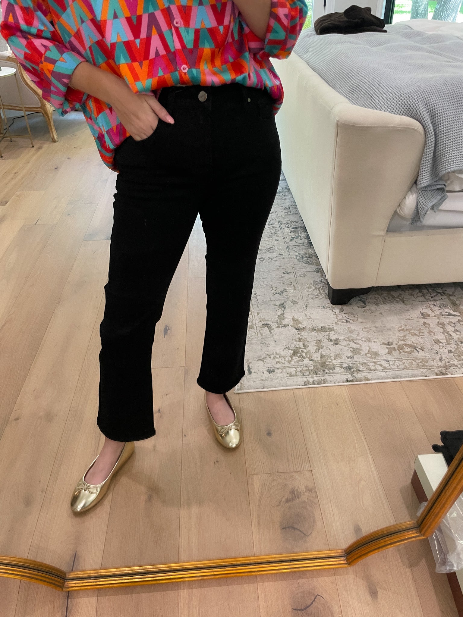 Risen Jett Tummy Control Cropped Black Jeans