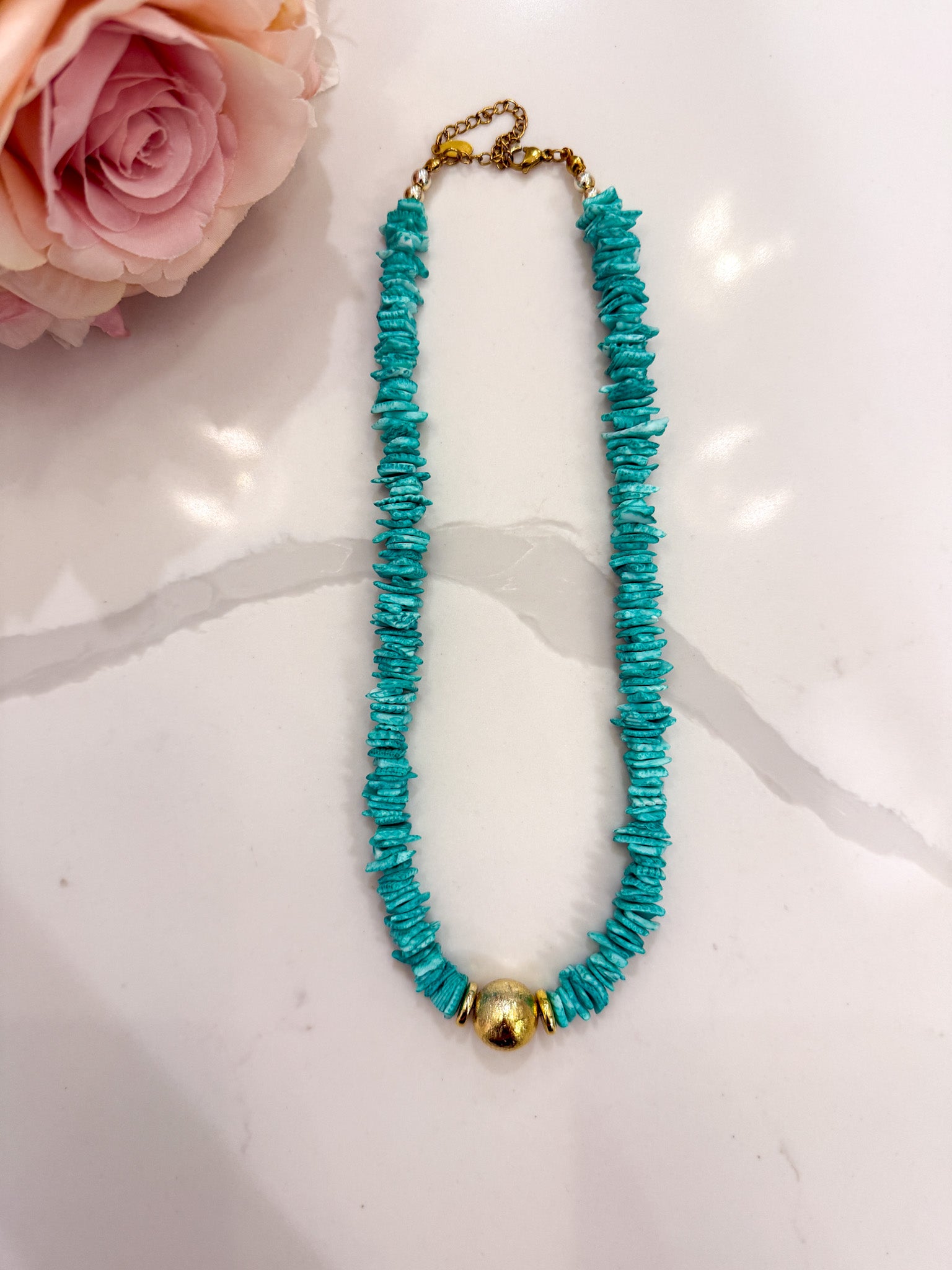 Turquoise Coast Beaded Necklace *Final Sale*