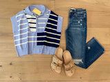 Days in the Sun Striped Sweater in Blue