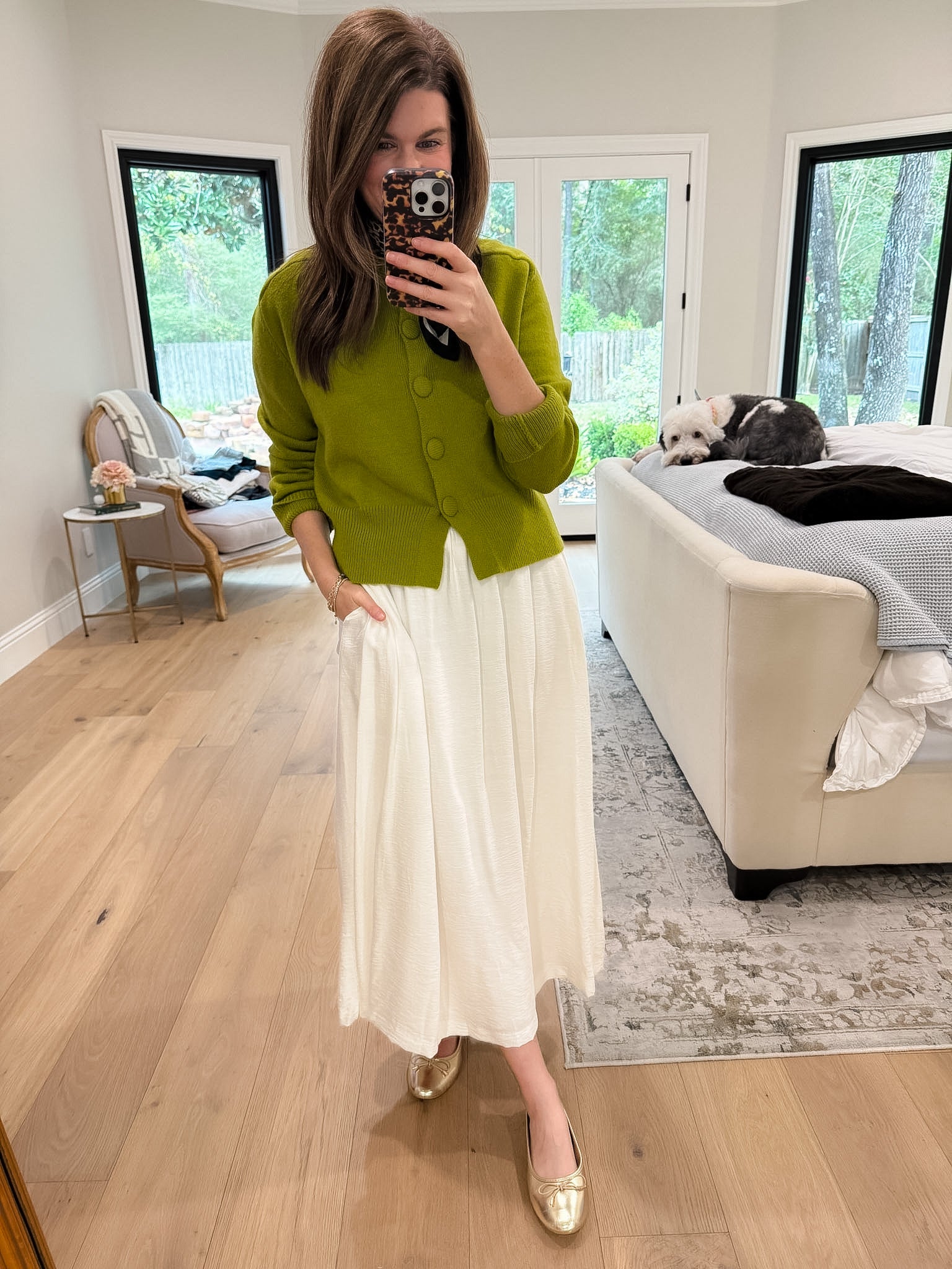 Chic Happens Cardigan in Chartreuse