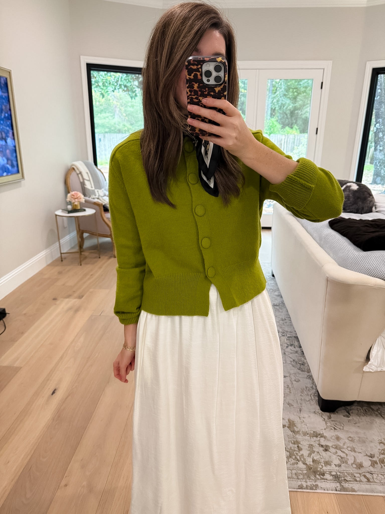 Chic Happens Cardigan in Chartreuse