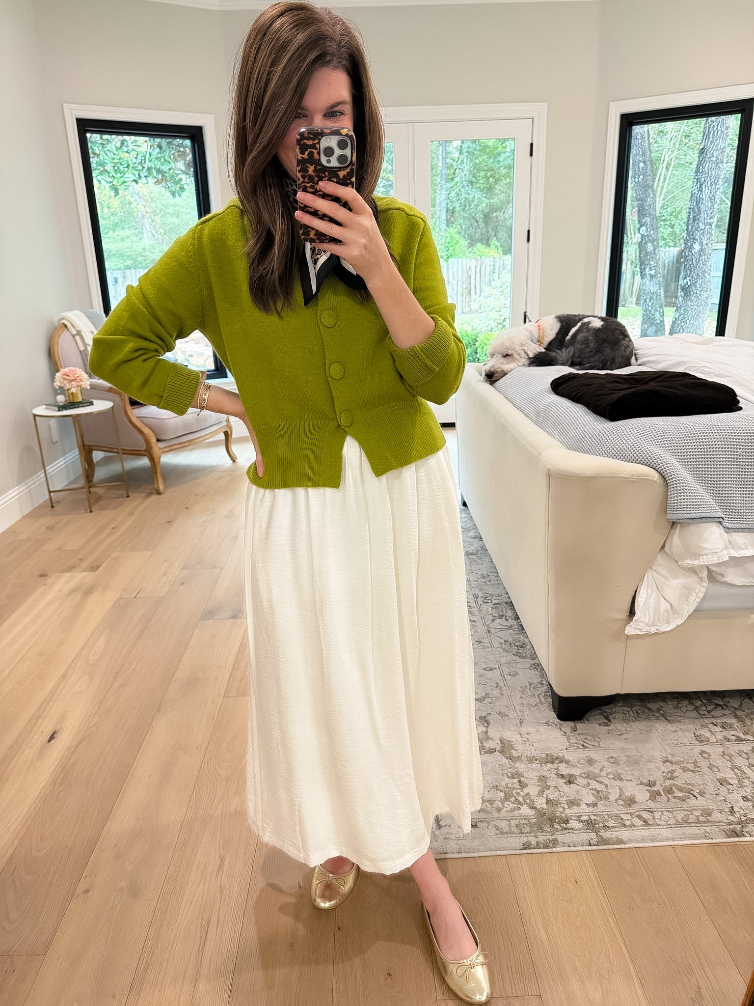 Chic Happens Cardigan in Chartreuse