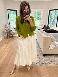 Chic Happens Cardigan in Chartreuse