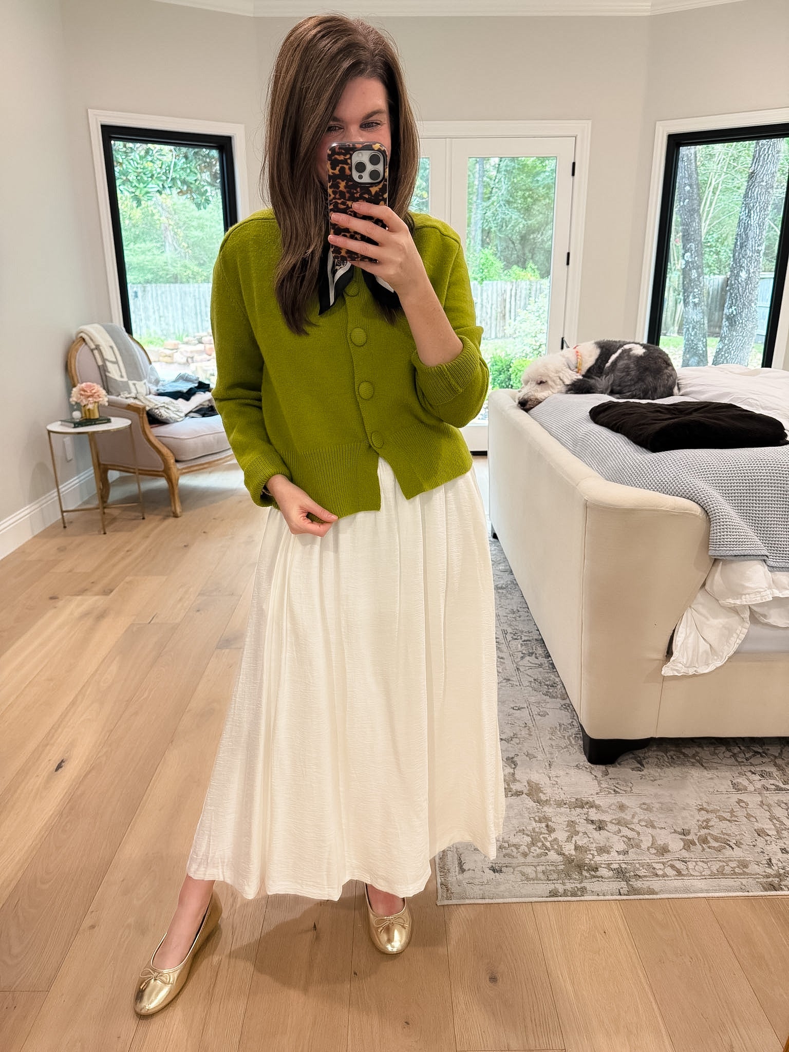 Chic Happens Cardigan in Chartreuse