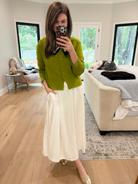 Chic Happens Cardigan in Chartreuse