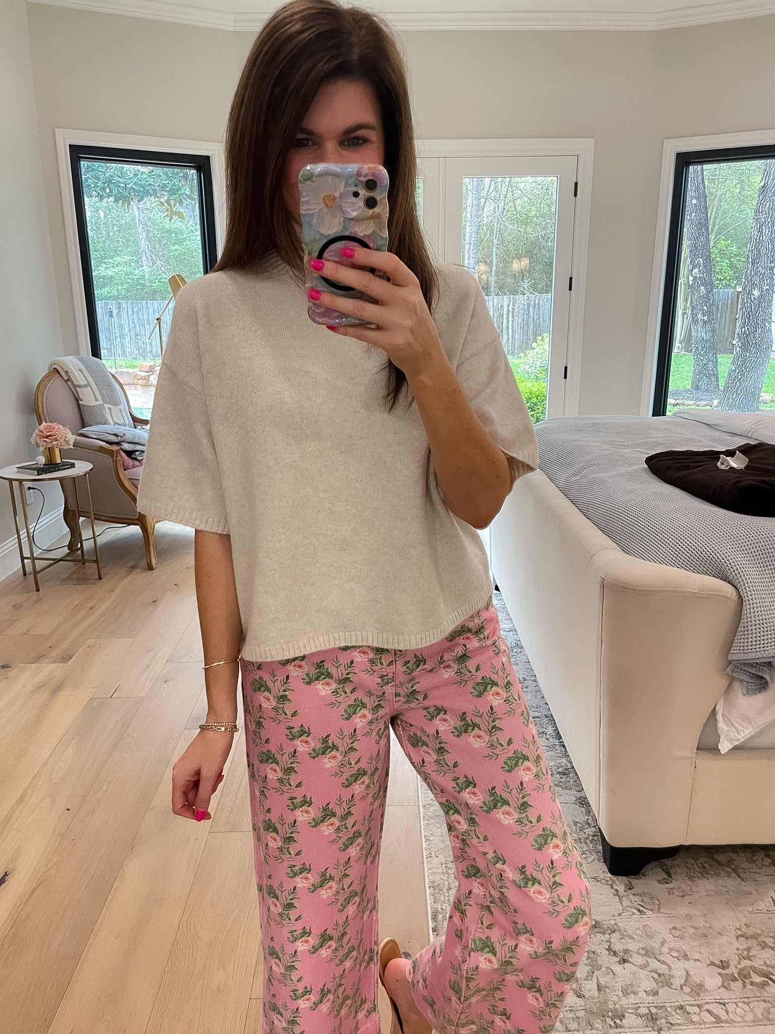 Easy Joy Short Sleeve Sweater in Cream
