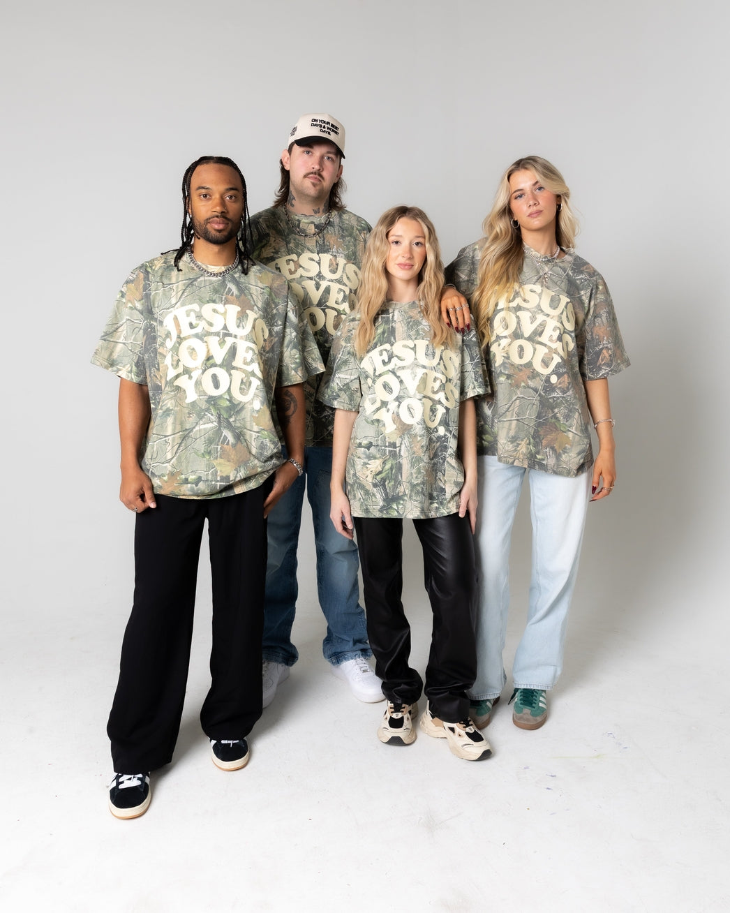 Jesus Loves You Heavyweight Camo Tee