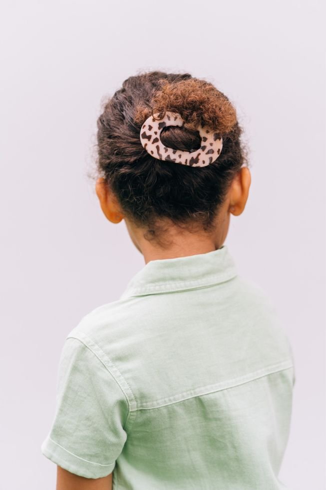 Teleties - Blonde Tortoise Small Flat Round Clip *Final Sale*