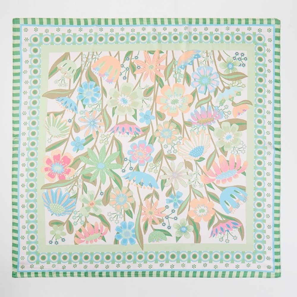 Flower Market Bandana in Green *Final Sale*