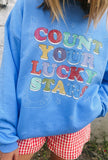 Count Your Lucky Stars Sweatshirt in Blue