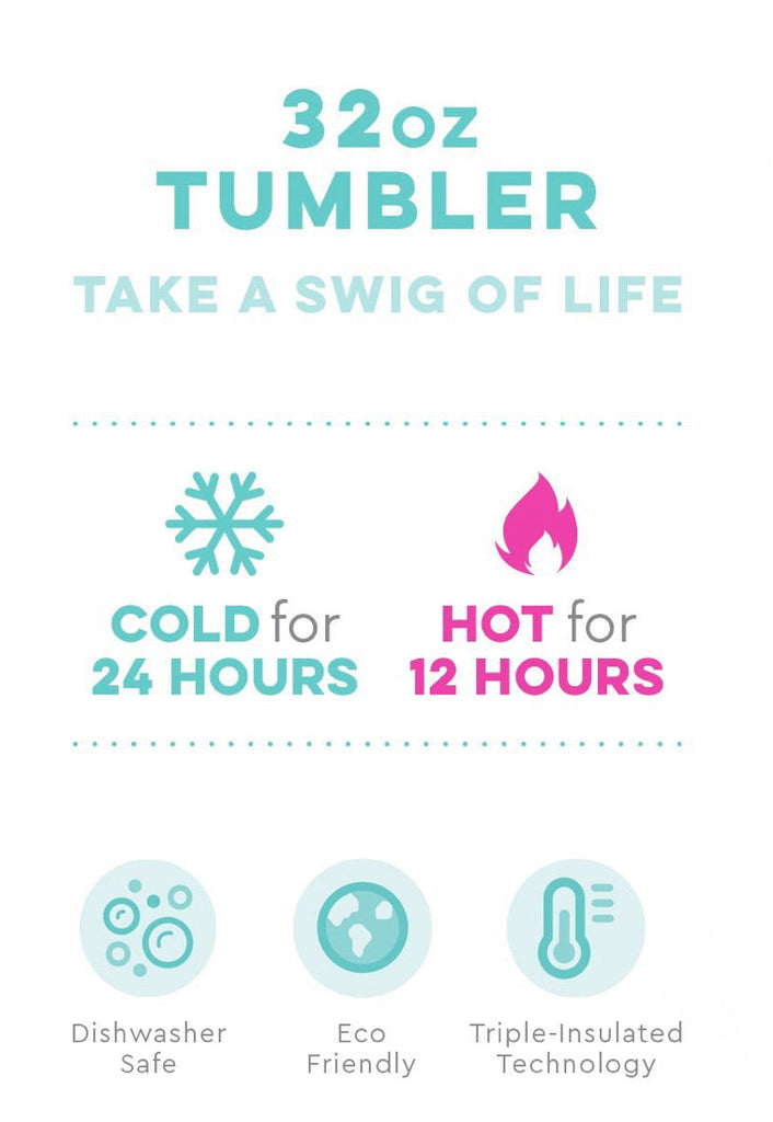 Swig Peony 32oz Tumbler with Straw *Final Sale*