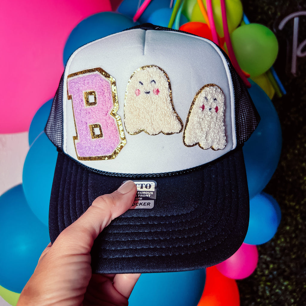 SALE! BOO Chenille Trucker Caps in Multiple Colors