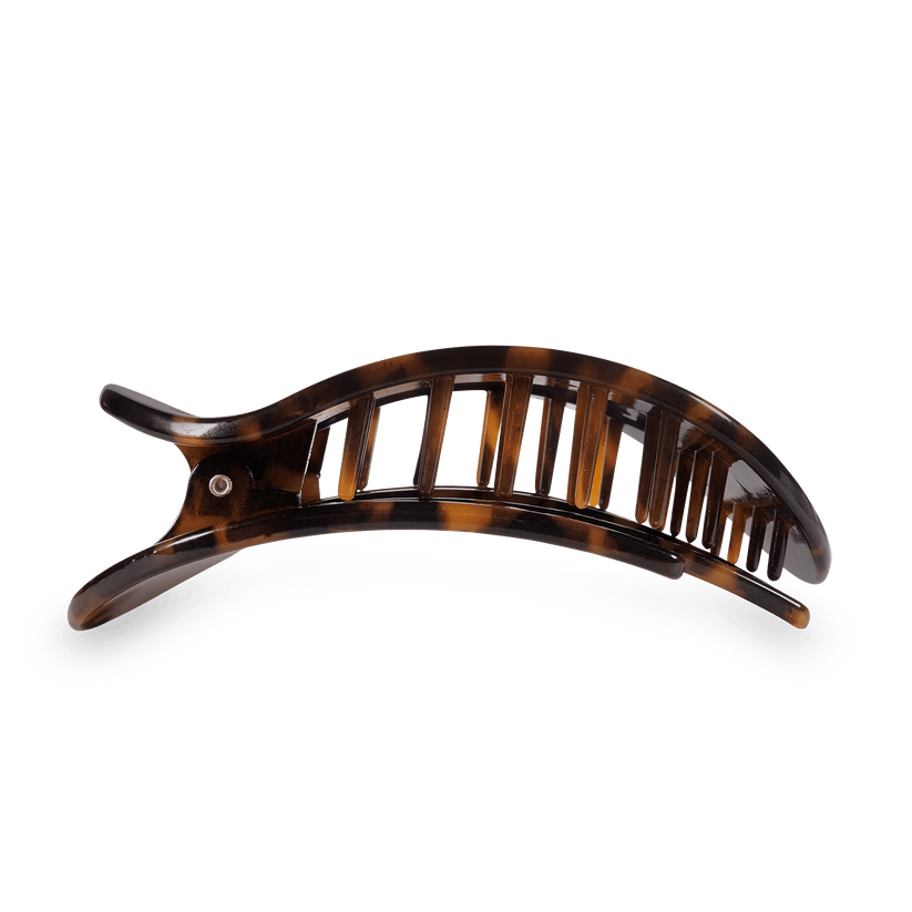 Teleties - Tortoise Large Flat Round Clip *Final Sale*