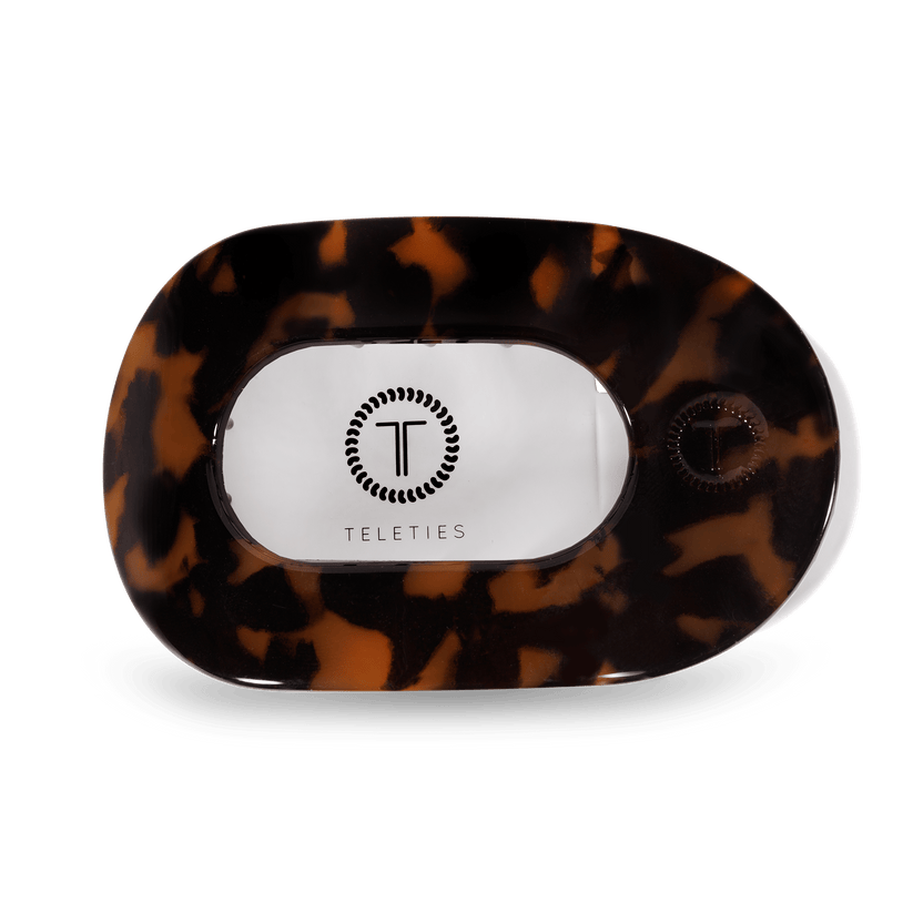 Teleties - Tortoise Large Flat Round Clip *Final Sale*
