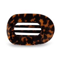 Teleties - Tortoise Large Flat Round Clip *Final Sale*