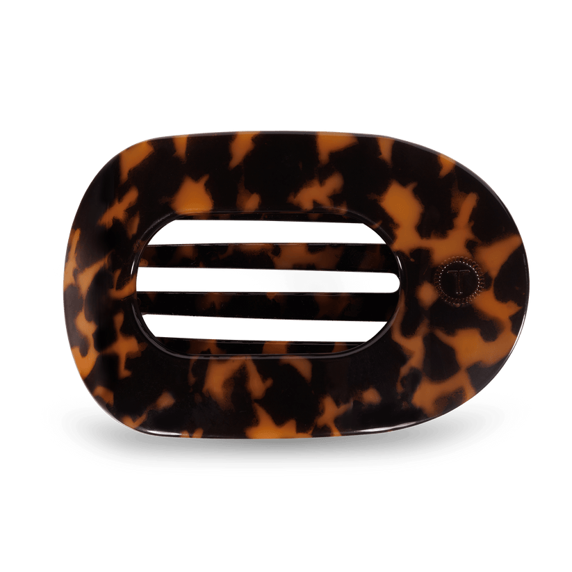 Teleties - Tortoise Large Flat Round Clip *Final Sale*