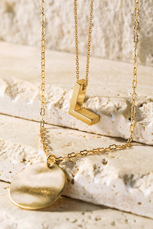 Layered Initial Necklace