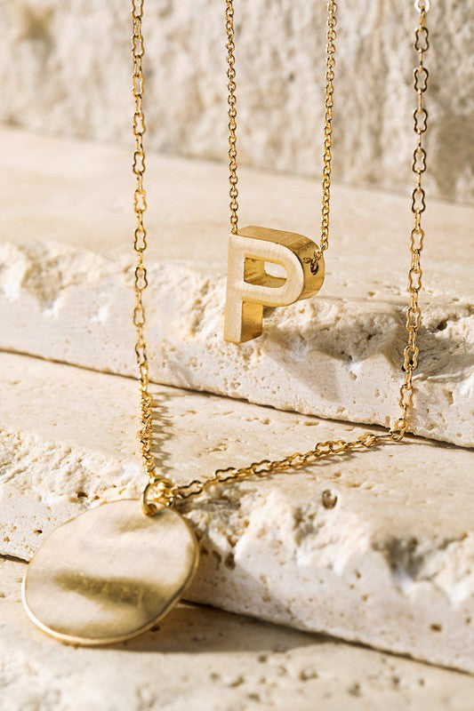 Layered Initial Necklace