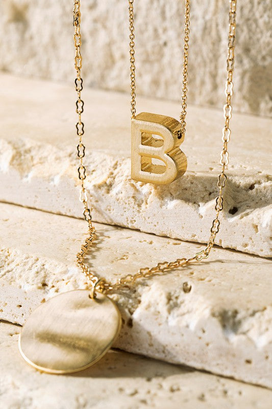 Layered Initial Necklace