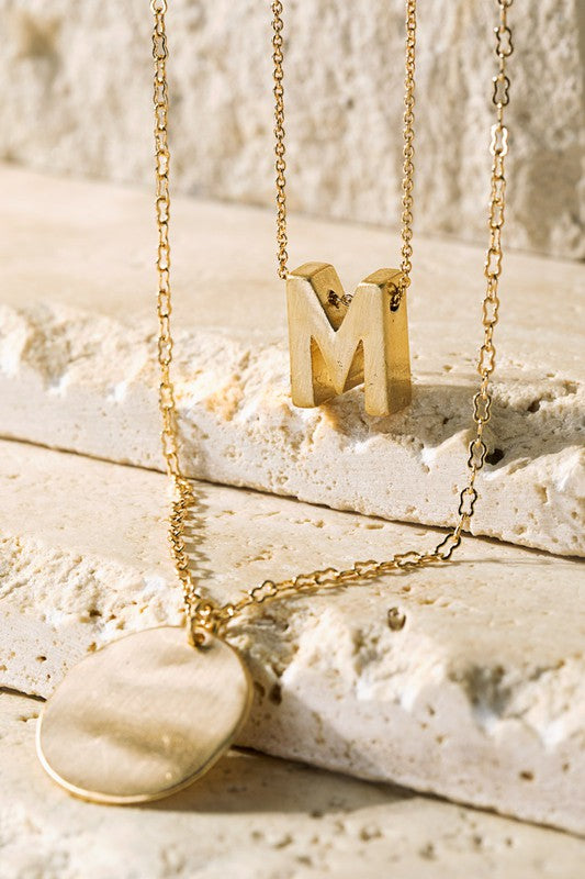 Layered Initial Necklace