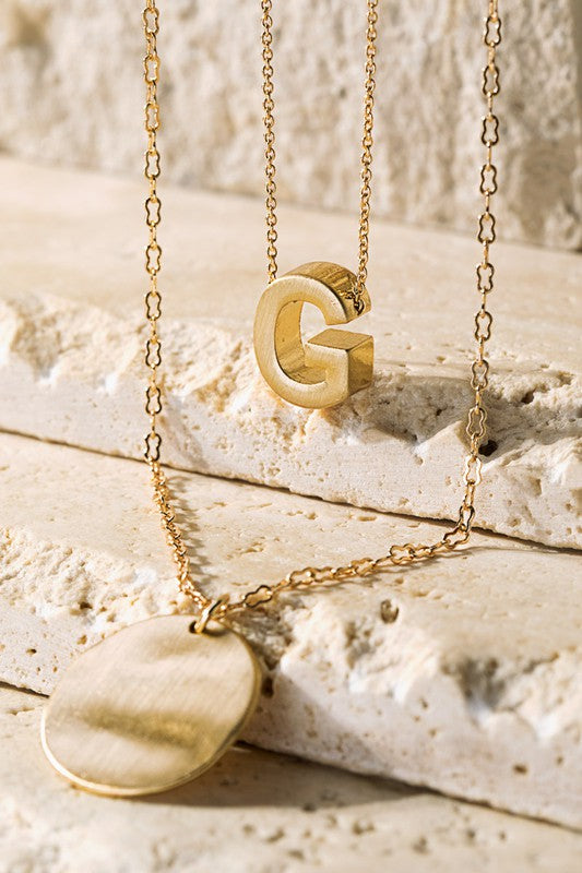 Layered Initial Necklace