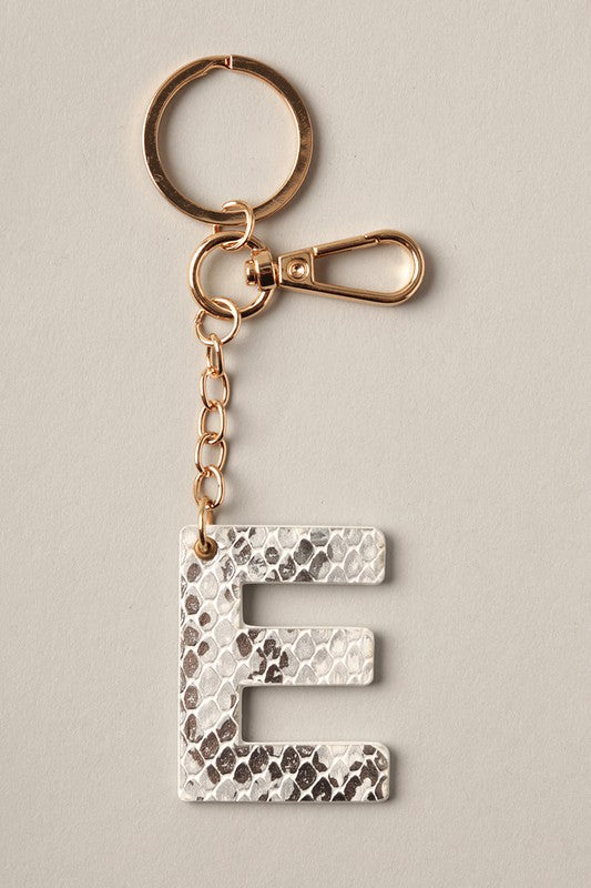 Double-Sided Snake Print Key Ring *Final Sale*